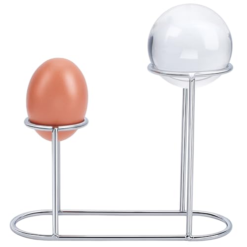 PLIGREAT Metall Kristallkugel Displayständer, Doppelkugelhalter Basis für Kristallglas Linse Kugel Kugel Display Halter Basis für Kristall Edelstein Mineral Achat Kugeln Kugeln, Silber PLIGREAT Metall Kristallkugel Displayständer, Doppelkugelhalter Basis für Kristallglas Linse Kugel Kugel Display Halter Basis für Kristall Edelstein Mineral Achat Kugeln Kugeln, Silber von PLIGREAT