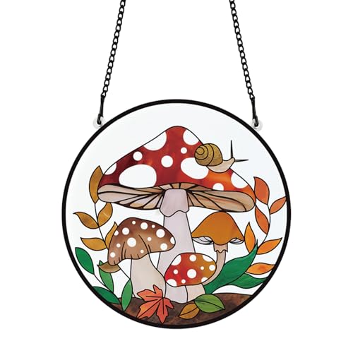 PLIGREAT Sonnenfänger Pilze Acryl Buntglas Sonnenfänger Terrasse Garten Hängender Baumschmuck für Bauernhaus Küche Fensterdekoration Herbst Wandkunst Dekor Einweihung Gedenkgeschenke PLIGREAT Sonnenfänger Pilze Acryl Buntglas Sonnenfänger Terrasse Garten Hängender Baumschmuck für Bauernhaus Küche Fensterdekoration Herbst Wandkunst Dekor Einweihung Gedenkgeschenke von PLIGREAT