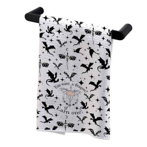 PLITI Fourth Wing Dragon Lover Küchenhandtuch, Geschenk, Willst du einen Drachen? Gewinnen Sie ein Handtuch, inspiriert von Dragon Rider, Geschenk inspiriert von FW (Dragon Earn One TWU) von PLITI