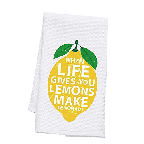 PLITI When Life Gives You Lemons Make Limonade Küchentücher mit Sprüchen, Mehlsack, Baumwoll-Handtuch (Machen Sie Limonadenhandtuch) von PLITI