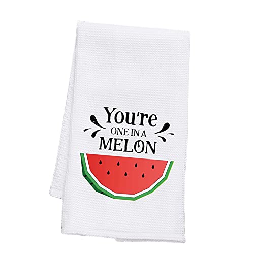 PLITI You Are One in a Melon Neuheit Küchentücher mit Sprüchen Mehlsack Baumwolle Handtuch Geschirrtuch Geschirrtuch (eins in Melone TowelU) von PLITI