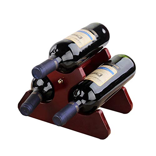 PLJKIHED Weinregal, EYLINK Weinregale, kreative Dekoration, Vintage-Weinkeller-Präsentationsregal bietet Platz für 3 Flaschen Rotwein Stabilize von PLJKIHED