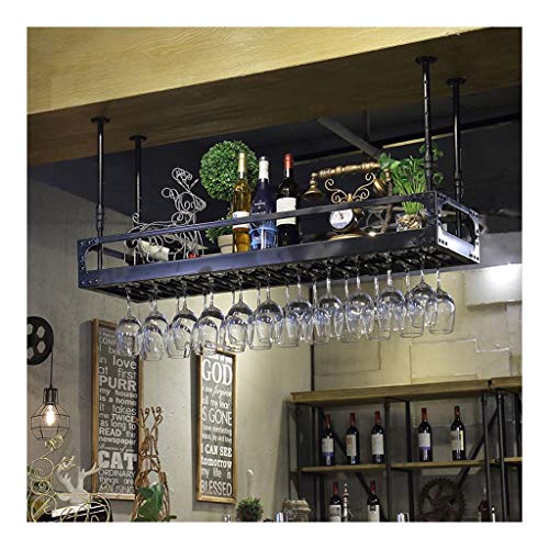 Weinregal im Vintage-Stil zum Aufhängen, umgedrehter Traubenbecherhalter, Deckenaufhänger, Kelchhalter aus Metall, Weinglashalter aus Eisen, kreativer Weinflaschenhalter für Wohnzimmer, Zuhause und von PLJKIHED
