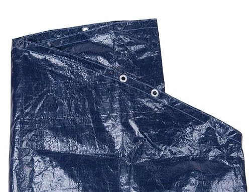 PLK Oval Poolabdeckplane | 9,1 x 4,6 m | Blau-Schwarze | Hohe Lichtundurchlässigkeit | Anzjähriger Gebrauch | Ausgezeichnete Beständigkeit gegen Schäden | Verstärkter Ösen & Spannleine | 125 g/m2 von PLK