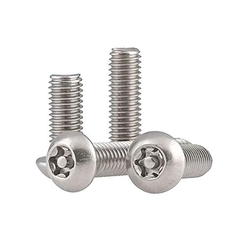 PLLJIAXUAMCLNL 10 Stück M5 Anti-Diebstahl-Schrauben 304 Edelstahl-Schrauben Torx Runde Kopf Schrauben Maschine Schrauben Sicherheit Schraube (M5*10mm) von PLLJIAXUAMCLNL
