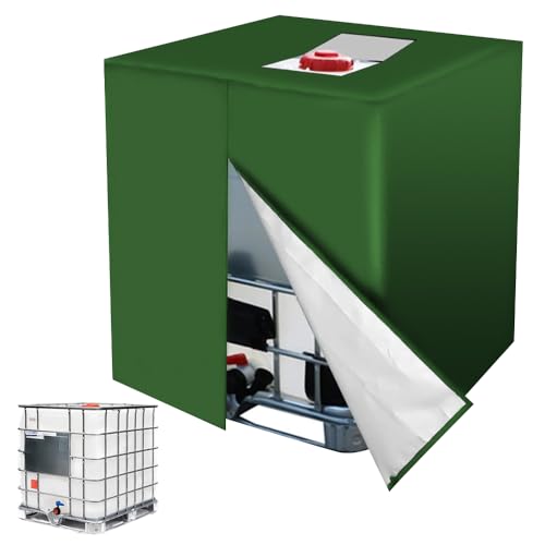 PLLYPE IBC Tank Abdeckung 1000L, Wassertank Abdeckplane, IBC Wassertank Abdeckung, Anti-UV Schutzplane Regenwassertank Abdeckung, für Wasserfass 1000l, 116 x 100 x 120 cm, Grün PLLYPE IBC Tank Abdeckung 1000L, Wassertank Abdeckplane, IBC Wassertank Abdeckung, Anti-UV Schutzplane Regenwassertank Abdeckung, für Wasserfass 1000l, 116 x 100 x 120 cm, Grün von PLLYPE