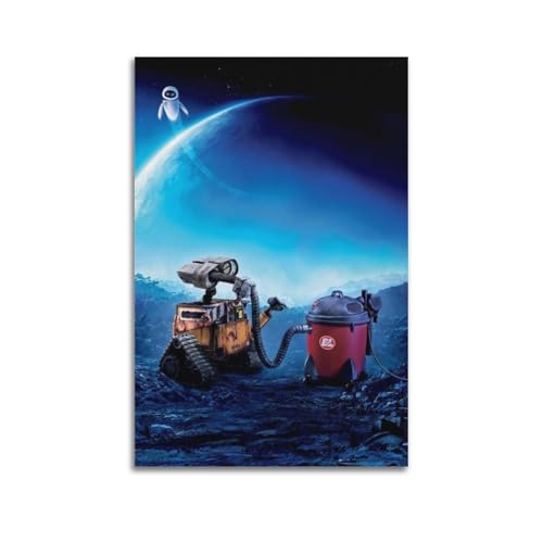 PLMISSD Movie Wall-E Poster, 4 Poster, dekoratives Gemälde, Leinwand, Wandposter und Kunstdruck, moderne Familienschlafzimmer-Dekoration, Poster, 60 x 90 cm von PLMISSD