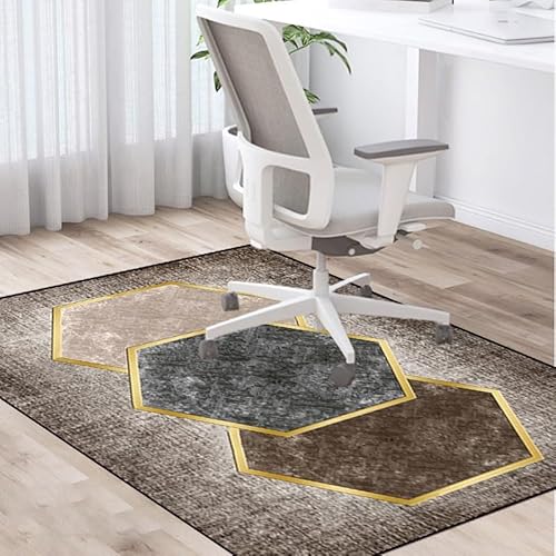 PLMM 120 x 150 cm Gaming Teppich Bodenschutzmatte Unterlage Schreibtischstuhl Bürostuhl Unterlage rutschfest Unterlage Schreibtischstuhl Mehrzweck Stuhlteppich von PLMM