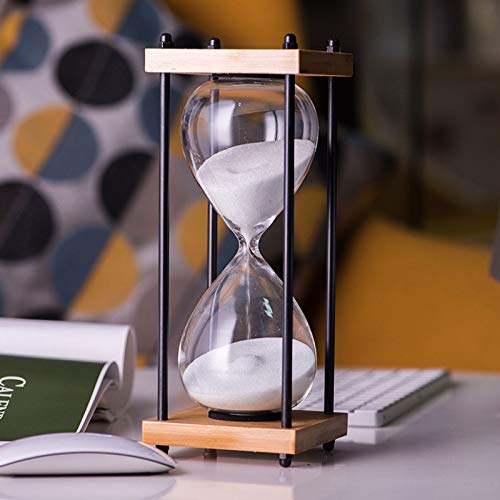 PLMM 30 Minuten Sanduhr Zeitmesser Stundenglas,8 Farben Holzrahmen Sanduhr,Sanduhr Home Decoration Geschenk für Kinder Klassenzimmer Küche Büros und auch als dekorative Timeruhr(30 Min) von PLMM