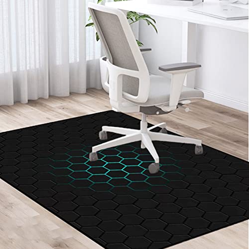 PLMM Bodenschutzmatte Gaming Teppich Bodenschutzmatte Unterlage Schreibtischstuhl Bürostuhl Unterlage rutschfest Unterlage Schreibtischstuhl Mehrzweck Stuhlteppich 70×100CM von PLMM
