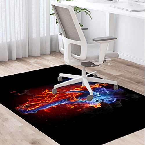 PLMM Bodenschutzmatte Gaming Teppich Bodenschutzmatte Unterlage Schreibtischstuhl Bürostuhl Unterlage rutschfest Unterlage Schreibtischstuhl Mehrzweck Stuhlteppich 90×120CM von PLMM