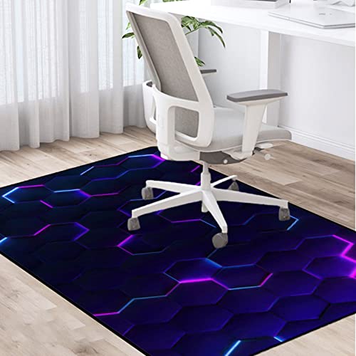 PLMM Bodenschutzmatte Teppich Stuhlunterlage Gaming Bürostuhl Stuhlmatten Schreibtischstuhl Unterlage für Parkett Dekoriere Dein Büro,Wohnzimmer,Schlafzimmer usw 80 * 120CM von PLMM