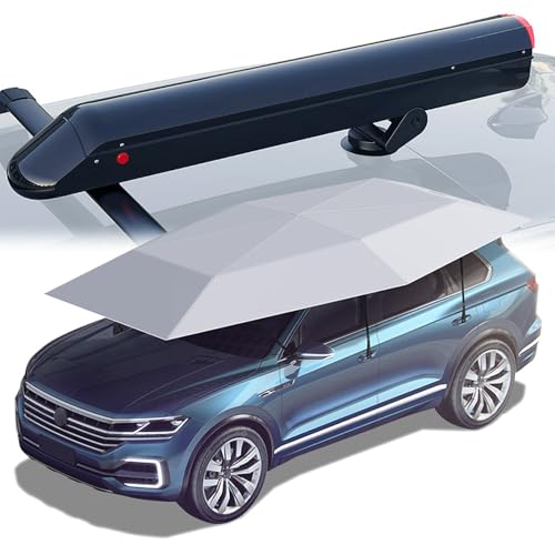 Vollautomatisches Universal-Autozelt, beweglicher Carport, 3,8 m gefalteter tragbarer Autoschutzschirm, ferngesteuerte, sonnendichte Autoüberdachung von PLMNBQWE