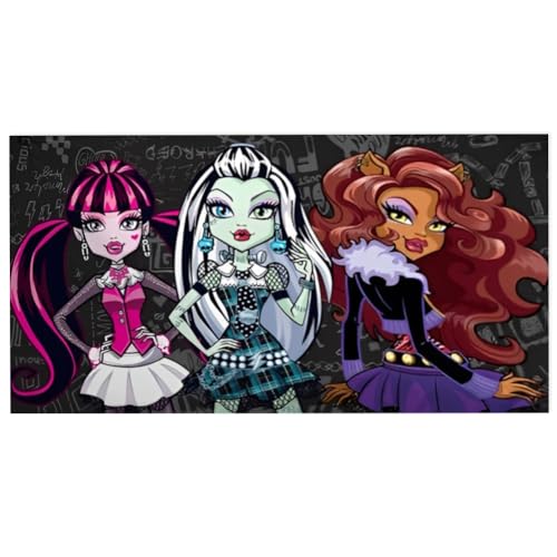 PLNVNVP Strandtücher Kinder Monster Strandtücher Groß Badetuch Sporthandtuch Mikrofaser Duschtücher Monster Dolls Mädchen Handtücher für Kinder, Mehrfarbig (150 x 75 cm) von PLNVNVP