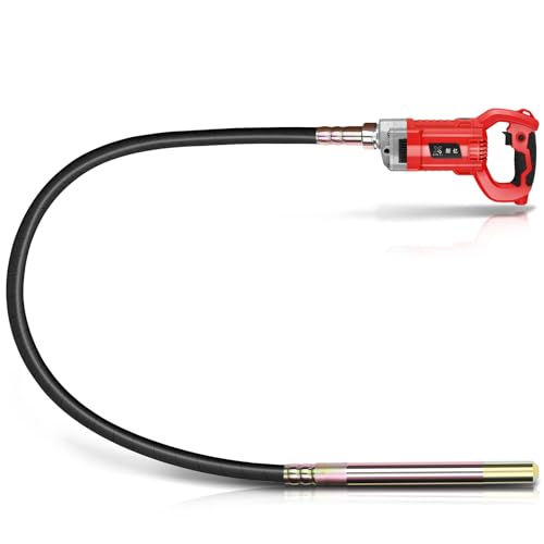 2100W Betonrüttler | Länge 2m Betonverdichter | Innenrüttler Flaschenrüttler 6800U/min | Beton Rüttelflasche mit 38mm Vibrierender Kopf | Flaschenrüttler Beton von PLODAXE