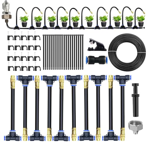 Bewässerungssystem Garten 360° biegbar, Tropfbewässerung Kit, Automatic Irrigation System, Bewässerungssets für Hochbeet, Terrasse, Rasen, Gewächshaus & Beete (10m) von PLODAXE