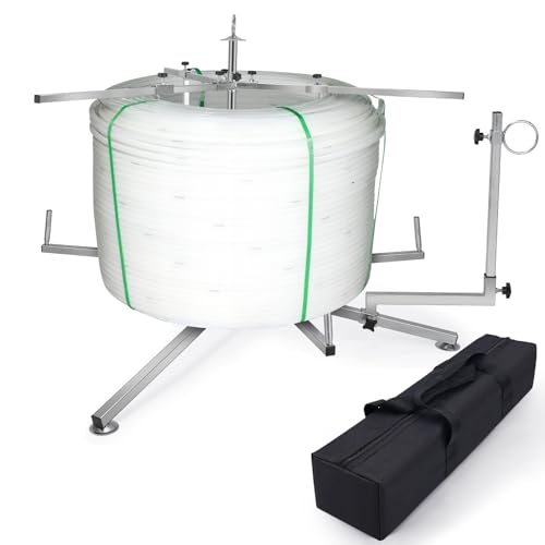 Einstellbar Rohrhaspel Abroller für Fußbodenheizungsrohr 600m | Höhe 75-100cm | Max. 200kg | Aufwickler für Kabel Aufroller Rohrhaspel Abrollgerät Abrollhaspel für PEX PERT Rohr mit Tasche, 3 Arm von PLODAXE
