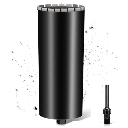 L460mm Diamantbohrkrone | 1 ¼ UNC Aufnahme | ⌀200mm mit Turbo | mit SDS-MAX | 2200U/min für Kernbohrgeräte Kernbohrkrone Kernbohrer Nassbohrkrone Trockenbohrkrone für Beton Mauerwerk Stein Granit von PLODAXE