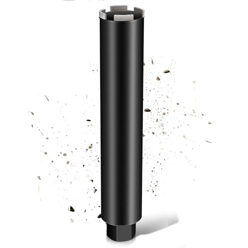L460mm Diamantbohrkrone | 1 ¼ UNC Aufnahme | ⌀25mm mit Turbo für Kernbohrgeräte | 2200U/min Kernbohrkrone Kernbohrer Nassbohrkrone Trockenbohrkrone für Beton Mauerwerk Stein Granit Stahlbeton von PLODAXE