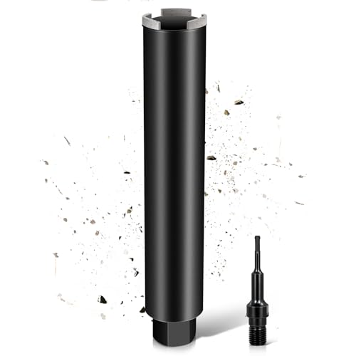 L460mm Diamantbohrkrone | 1 ¼ UNC Aufnahme | ⌀27mm mit Turbo | mit SDS-PLUS | 2200U/min für Kernbohrgeräte Kernbohrkrone Kernbohrer Nassbohrkrone Trockenbohrkrone für Beton Mauerwerk Stein Granit von PLODAXE