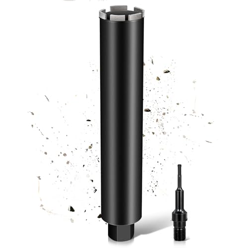 L460mm Diamantbohrkrone | 1 ¼ UNC Aufnahme | ⌀44mm mit Turbo | mit SDS-PLUS | 2200U/min für Kernbohrgeräte Kernbohrkrone Kernbohrer Nassbohrkrone Trockenbohrkrone für Beton Mauerwerk Stein Granit von PLODAXE