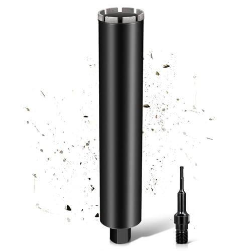 L460mm Diamantbohrkrone | 1 ¼ UNC Aufnahme | ⌀83mm mit Turbo | mit SDS-PLUS | 2200U/min für Kernbohrgeräte Kernbohrkrone Kernbohrer Nassbohrkrone Trockenbohrkrone für Beton Mauerwerk Stein Granit von PLODAXE