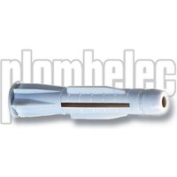 050206 - 100 x PLOMBATORS-Dübel Ø6 x L40 mm, verschiedene Materialien für VBA-Schrauben oder Schraubhalterungen - grau - Plombelec von PLOMBELEC