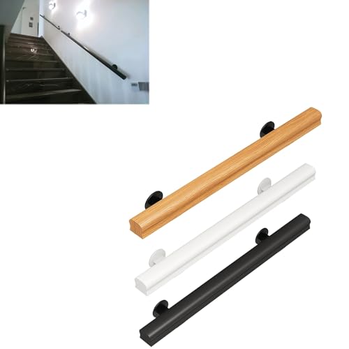 Sicherheits-Rutschfestes Treppengeländer,Wandmontierte Treppenhandläufe for Innen- Und Außentreppen,Rutschfester Treppenhandlauf for Den Innenbereich,Einfach Zu Installieren(Black,30cm) von PLONARFIX