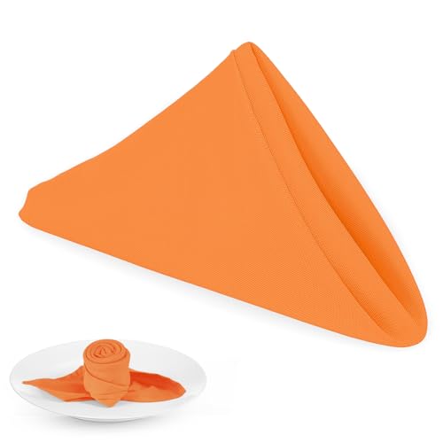 PLOYMONO Strapazierfähige Stoffservietten, 43,2 x 43,2 cm, solide, waschbare Polyester-Servietten, Set mit 8 Servietten mit gesäumten Kanten, ideal für Partys, Herbstfeste, Herbst, Halloween, PLOYMONO Strapazierfähige Stoffservietten, 43,2 x 43,2 cm, solide, waschbare Polyester-Servietten, Set mit 8 Servietten mit gesäumten Kanten, ideal für Partys, Herbstfeste, Herbst, Halloween, von PLOYMONO
