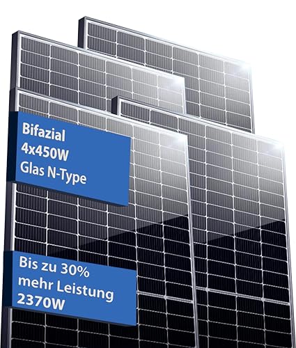 PLP TEK 4 x Ja Solar Panel 455W Bifazial Solarpanel N-Type BF (1820W) von PLP TEK