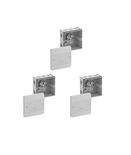 Spelsberg Abox 040-L Verbindugnsdose abzweigdose verteilerdose außen abzweigkasten aufputz, Grau (3-er Set Abzweigdose, ohne Kabel) von PLP TEK