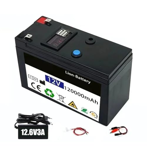 12V 120Ah 3S6P E-Bike-Lithium-Ionen-Akkupack mit 12,6V 3A Ladegerät Eingebauter BMS-Schutz Ideal für Motoren Unter 150W Sprühgeräte 12V 120Ah 12V 120Ah 3S6P E-Bike-Lithium-Ionen-Akkupack mit 12,6V 3A Ladegerät Eingebauter BMS-Schutz Ideal für Motoren Unter 150W Sprühgeräte 12V 120Ah von PLPLKTNNKK