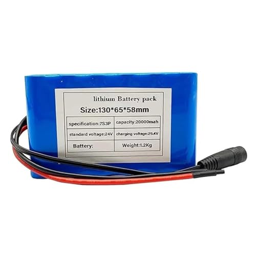 24V 20Ah 7S3p Lithium-Ionen-Akku für Elektrofahrrad-Motor-Kit Unter 500W mit Ladegerät und BMS XT30+JST von PLPLKTNNKK