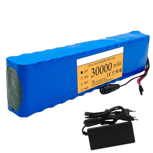 24V 30000Mah Ebike-Akku 7S4P Elektroroller Lithium-Ionen-Akku für 0-250W Elektrofahrrad-Rollermotor mit Ladegerät + BMS XT60+SM von PLPLKTNNKK