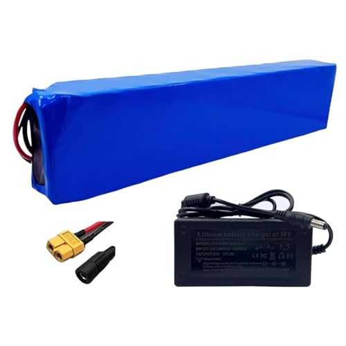 36V 20Ah Lithium-Ionen-Akku mit BMS + Ladegerät für Elektrofahrrad Elektroroller Fahrrad Lithium-Ionen-Ersatz-Lithium-Akkupack T+DC von PLPLKTNNKK