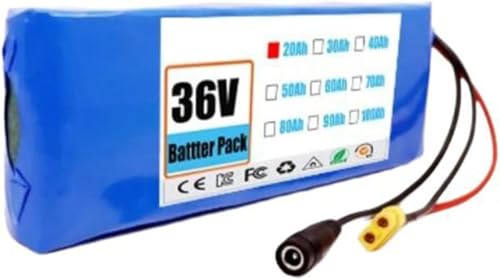 36V 20ah 10s1p Elektroroller-Batterie Battery Pack Wiederaufladbare Lithium-Ionen-Batterie Kompatibel mit Elektro-Scooter Hoverboard Einrad mit 42V 2A Ladegerät T 36V 20ah 10s1p Elektroroller-Batterie Battery Pack Wiederaufladbare Lithium-Ionen-Batterie Kompatibel mit Elektro-Scooter Hoverboard Einrad mit 42V 2A Ladegerät T von PLPLKTNNKK