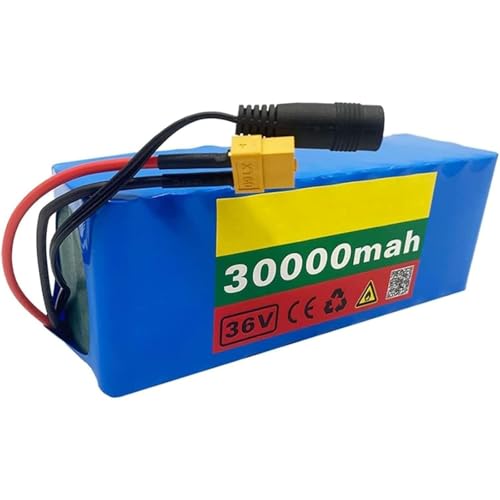 36V 30Ah E-Bike Lithium-Ionen-Akku 10S3P Wiederaufladbarer Ersatzakku Eingebautes BMS für 150W 250W 500W Motor mit Ladegerät XT60+SM von PLPLKTNNKK