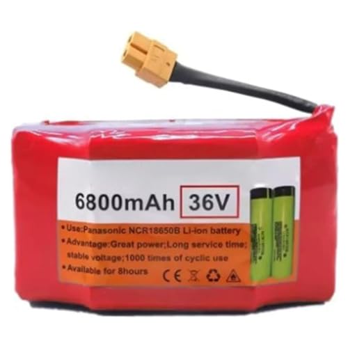 36V 6,8Ah 10S2p Lithium-Ionen-Akku für E-Bike Elektrische Taschenlampen Motoren Angellichter Laptops mit BMS-Schutzplatine XT60 von PLPLKTNNKK