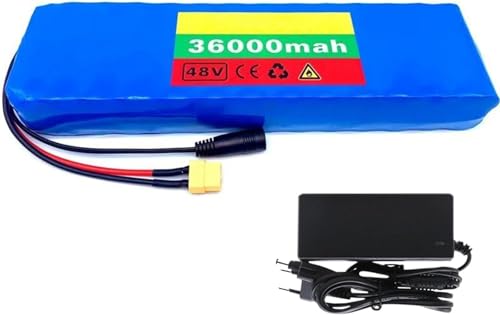 48V 36Ah Wiederaufladbarer Li-Ionen-Akku 13S2p Lithium-Batterie für Elektrofahrräder mit BMS und 54,6V 2A Ladegerät XT60 48V 36Ah Wiederaufladbarer Li-Ionen-Akku 13S2p Lithium-Batterie für Elektrofahrräder mit BMS und 54,6V 2A Ladegerät XT60 von PLPLKTNNKK
