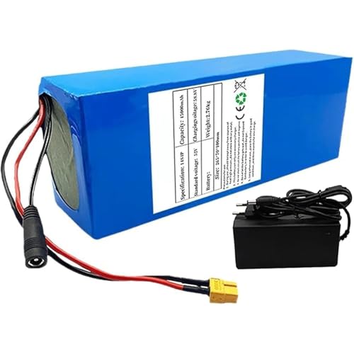 52V 45Ah E-Bike Lithium-Ionen-Akku 14S4P Wasserdichter Akku mit BMS für 200-2300W Elektrofahrradmotor mit Ladegerät XT60+SM von PLPLKTNNKK