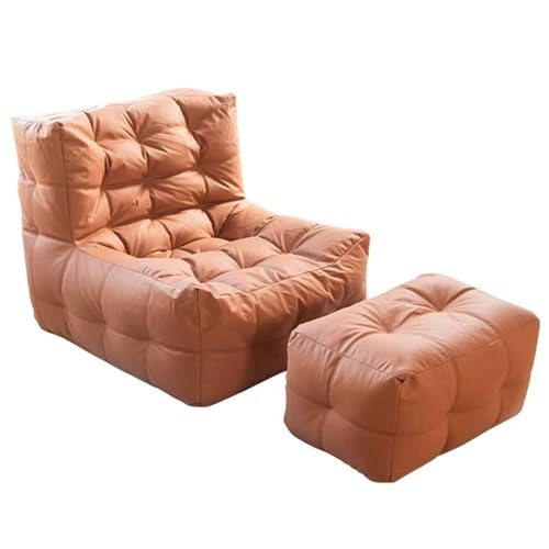PLPLKTNNKK Bean Bag Chair Lese-Lounge-Sofa for Erwachsene Weiches und Bequemes Tatami-Haus Lazy Sofa Lounger Leichter Geeignet for Schlafzimmer Balkon 88 * 80 * 75cm,B von PLPLKTNNKK