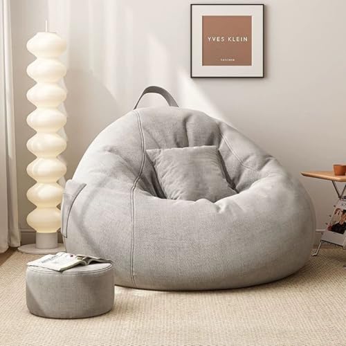 PLPLKTNNKK Fabric Beanbag EPS Beads Filling - Seat Cushion Cuddly Soft Robust & Washable Fabric Floor Cushion Lounger Cushion 135-160cm Height,C von PLPLKTNNKK