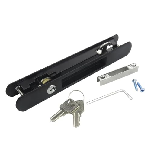 1 Satz Schiebetürschloss Typ 90 aus Zinklegierung, Schnallenleiste, doppelseitiges Schloss, gebrochene Brücke mit Schlüssel(1.5mm) von PLTMGHVF