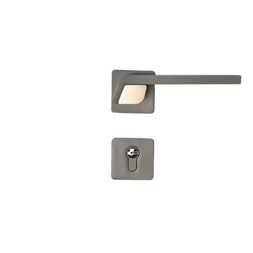 1 Satz geräuschloses Türschloss aus Aluminiumlegierung for den Innenbereich mit Griffschloss und Schlüssel(100 * 40 * 8MM_55MM) von PLTMGHVF
