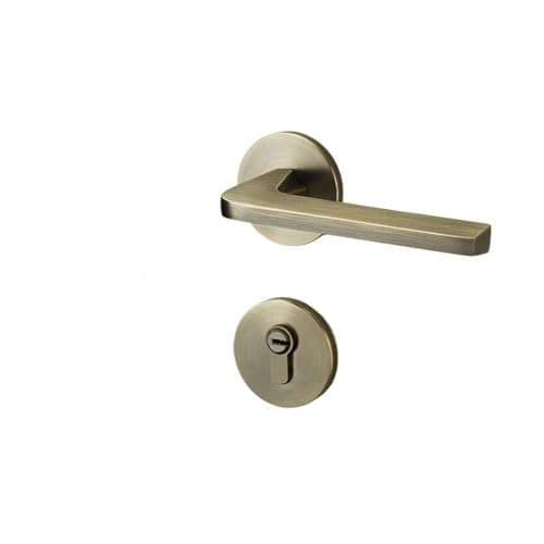 1 Satz geräuschloses Türschloss aus Aluminiumlegierung for den Innenbereich mit Griffschloss und Schlüssel(E_55MM) von PLTMGHVF