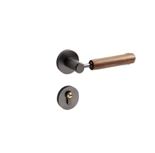 1 Satz leises Türschloss aus Zinklegierung for Schlafzimmer, Massivholztürgriff, geteiltes Schloss mit Schlüssel(J_58MM) von PLTMGHVF
