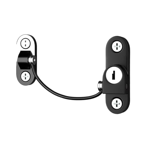 1 Stück Sicherheitsschloss Anti-Bewegungshalter Schiebetürschloss(Black-4) von PLTMGHVF