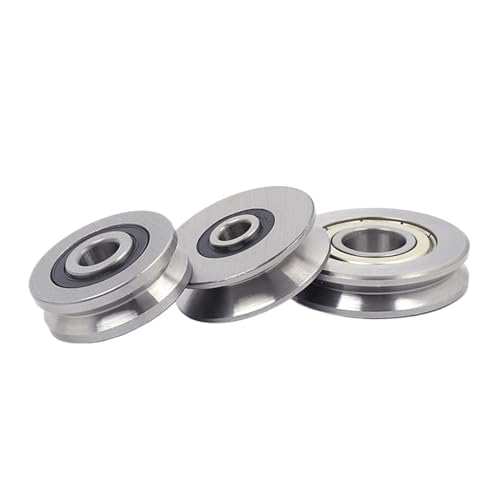 4 Stück V 603 604 605 606 607 608 609 V-Nut-Federmaschinen-Linienrichtlager mit Nut(V603-1.2-0.3) von PLTMGHVF