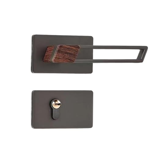 Geräuschlose Türschlösser, Türgriffe, geteilte Schlösser, Zubehör for den Hausgebrauch(Rectangle-Wood Color) von PLTMGHVF