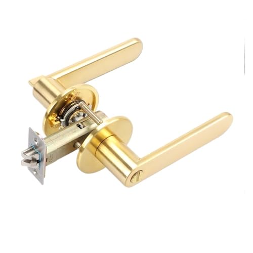 Geräuschloses Türschloss Dreipoliges Rundgriffschloss(24K Gold Keyless) von PLTMGHVF